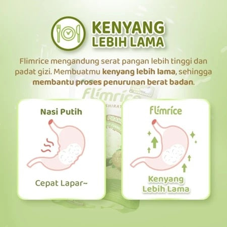 FLIMRICE Shirataki Rice (Diet Food Meal) Pouch 1 KG or Box contain 7 sachet HALAL (SG)