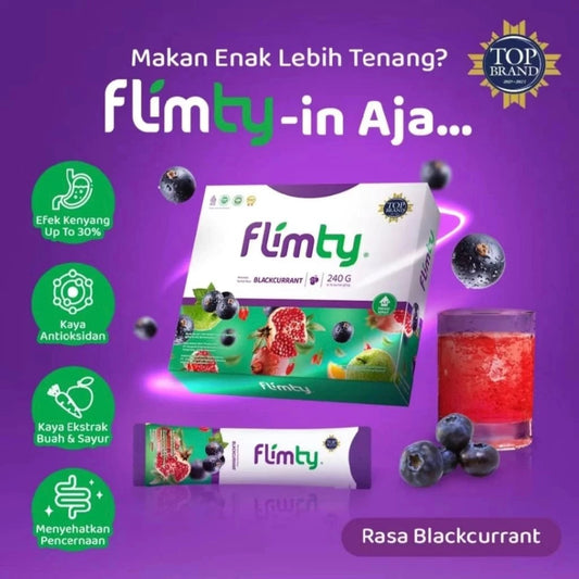FLIMTY Fiber 1box 16 sachet Detox Diet Slimming BPOM HALAL (SG)
