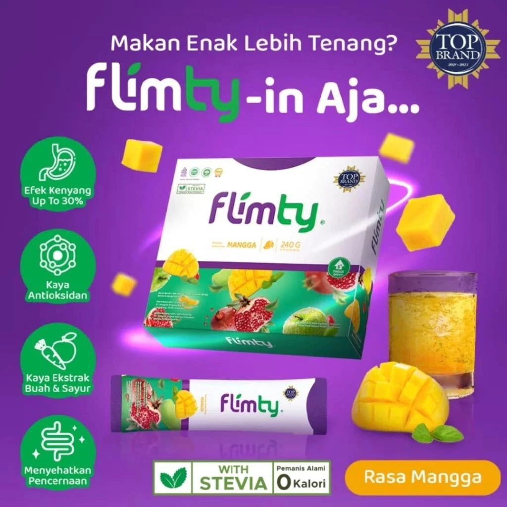 FLIMTY Fiber 1box 16 sachet Detox Diet Slimming BPOM HALAL (SG)