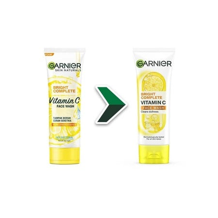 GARNIER Bright Complete Series Foam Face Scrub - Vitamin C All Best Varian (SG)