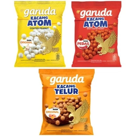 GARUDA Kacang Atom | Kacang Telor | Original - Pedas | Coated Peanut (SG)
