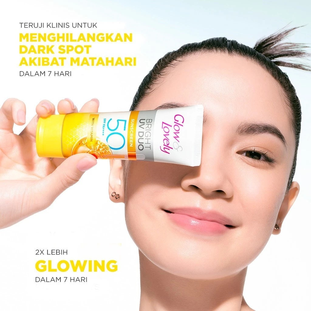 Glow & Lovely Bright UV Duo Sunscreen SPF 35 | SPF 50 Vitamin C (SG)