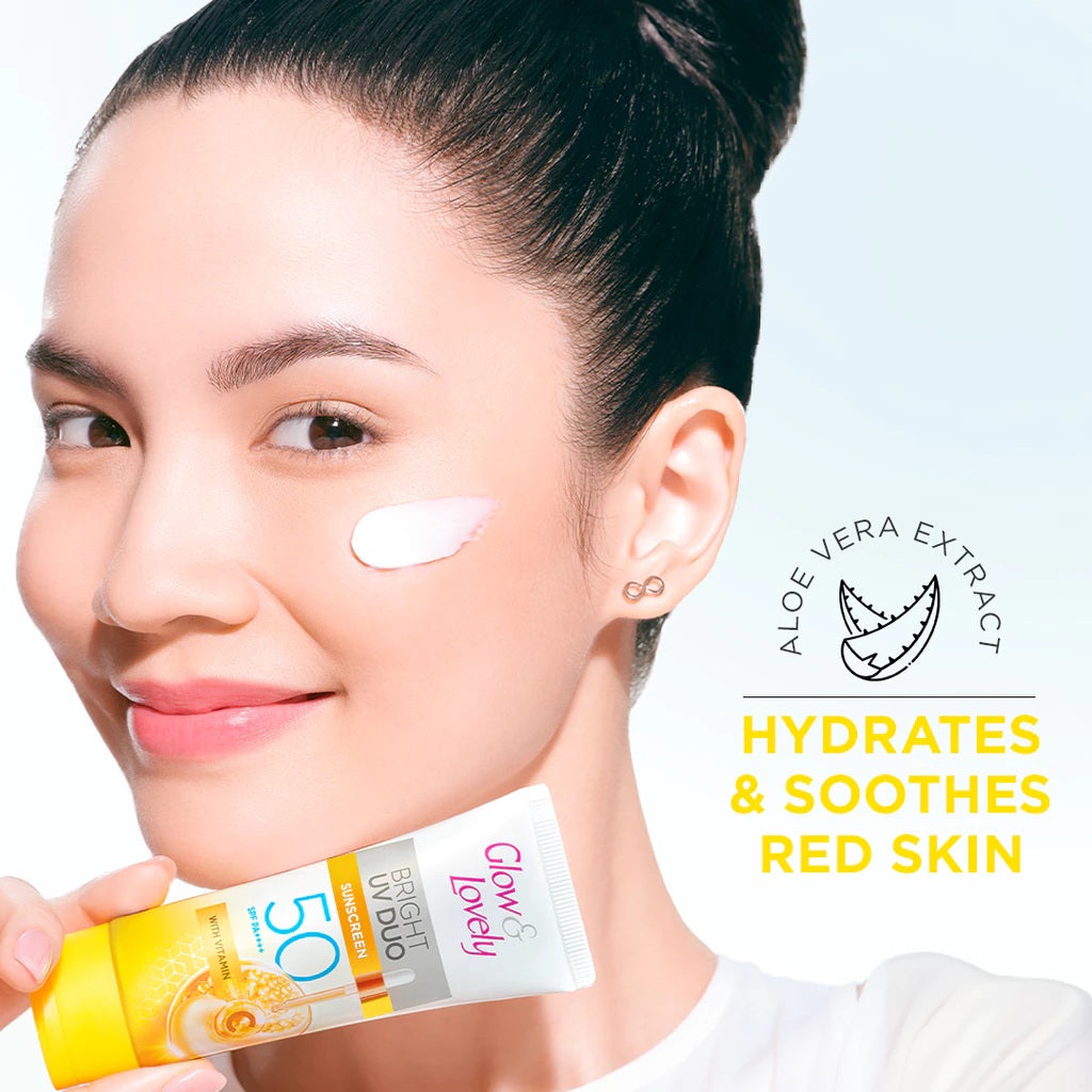 Glow & Lovely Bright UV Duo Sunscreen SPF 35 | SPF 50 Vitamin C (SG)