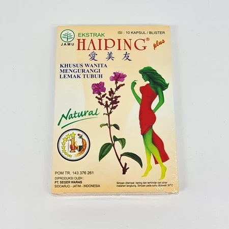 HAIPING khusus wanita mengurangi lemak tubuh Box isi 10 kapsul/blister (SG)
