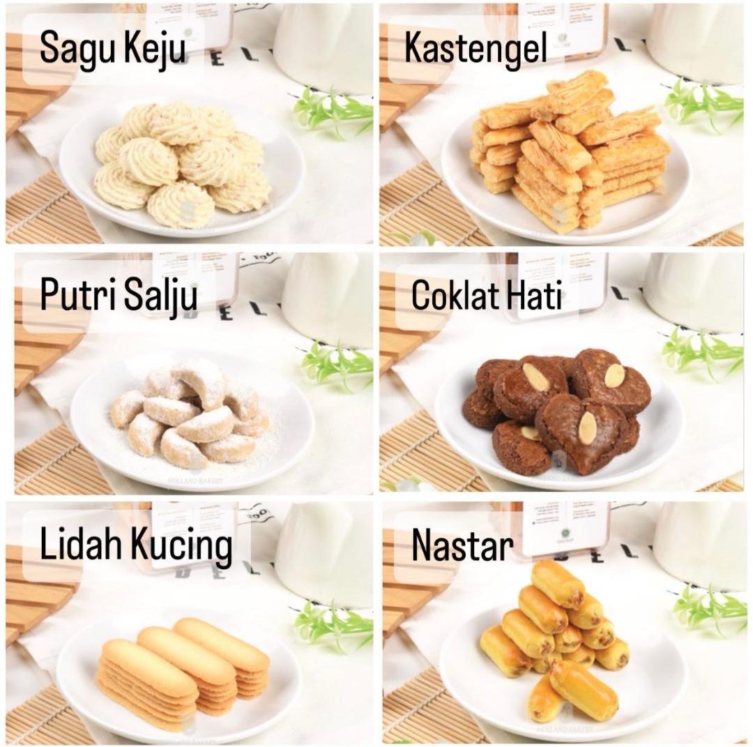 HOLLAND Bakery Cookies - Kastengel Nastar Putri Salju Coklat Hati (SG)