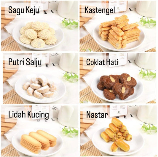 HOLLAND Bakery Cookies - Kastengel Nastar Putri Salju Coklat Hati (SG)