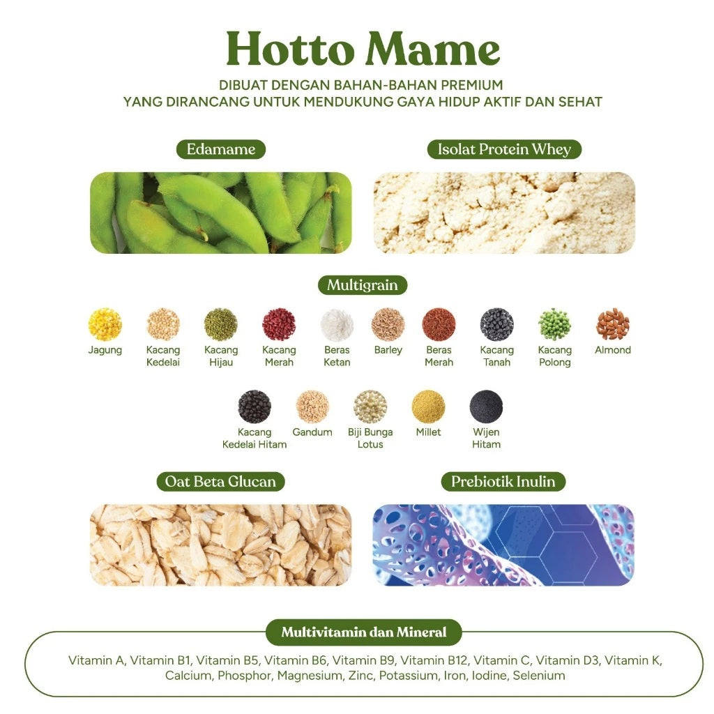 HOTTO Purto box 16 sachet & HOTTO Mame box 12 sachet Multigrain Superfood (SG)