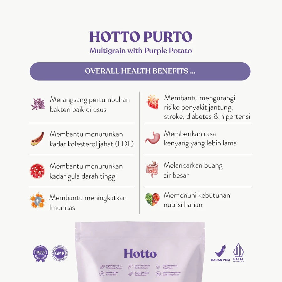 HOTTO Purto box 16 sachet & HOTTO Mame box 12 sachet Multigrain Superfood (SG)