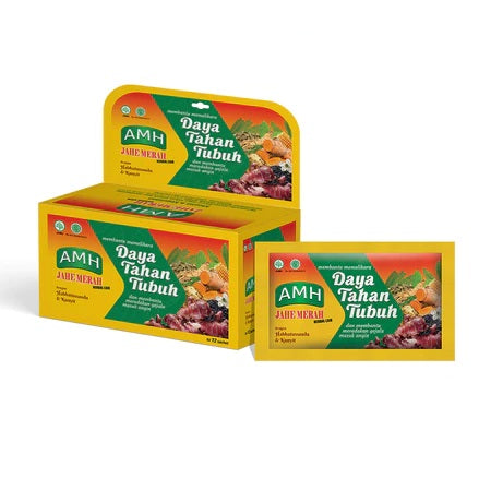 Jahe Merah Herbal Cair AMH untuk Daya Tahan Tubuh per Box isi 12 sachet (SG)