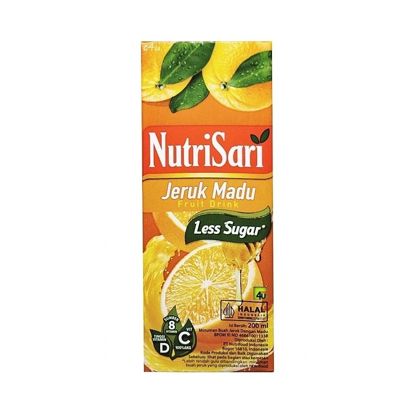 NUTRISARI Less Sugar Fruit Jus Drink Tetrapack Bundle CTN 24PCSX200ML (SG)