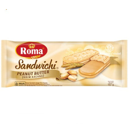 ROMA BISCUIT KELAPA 300GR / KELAPA CREAM 180GR BISKUIT / ROMA SANDWICH RASA DURIAN OR PEANUT OR LEMON (SG)