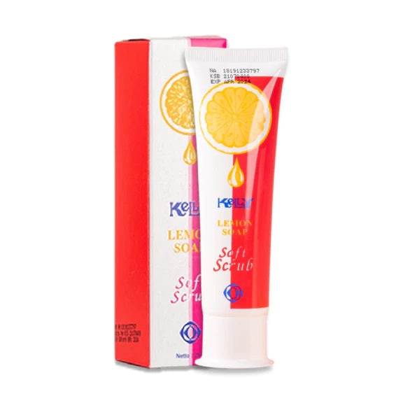 Kelly Lemon Soap 75gr | Kelly Lemon Soft Scrub 75gr - Sabun Wajah Mencerahkan / Membersihkan / Facial Wash (SG)