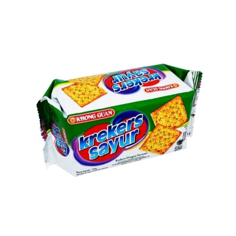 Khong Guan Cream Crackers | Gabin Choco | Malkist Abon Sapi, Salut Cokelat, Krekers Sayur, Rasa Kelapa, Seaweed Rumput Laut 135gr (SG)