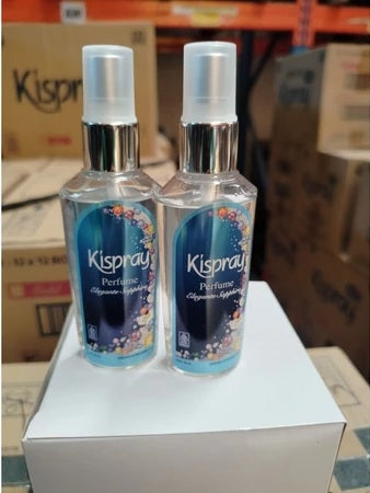 KISPRAY Perfume Elegante Sapphire Spray 50ml – Pelicin Setrika Pewangi & Pelembut Pakaian Travel Size (SG)