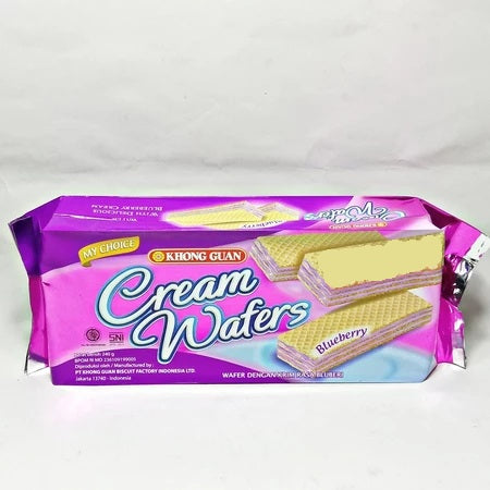 Khong Guan Cream Wafers Chocolate Bluebery Coconut Krim Wafer 240gr (SG)