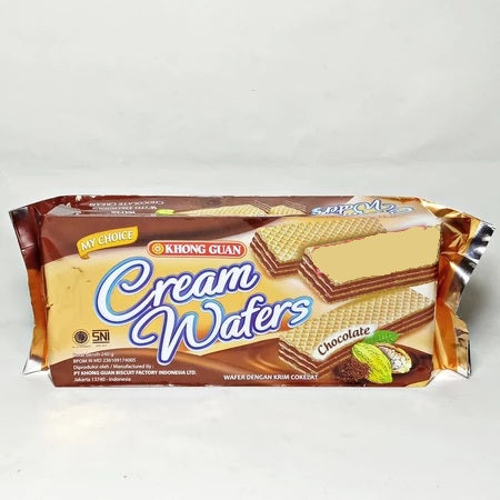 Khong Guan Cream Wafers Chocolate Bluebery Coconut Krim Wafer 240gr (SG)