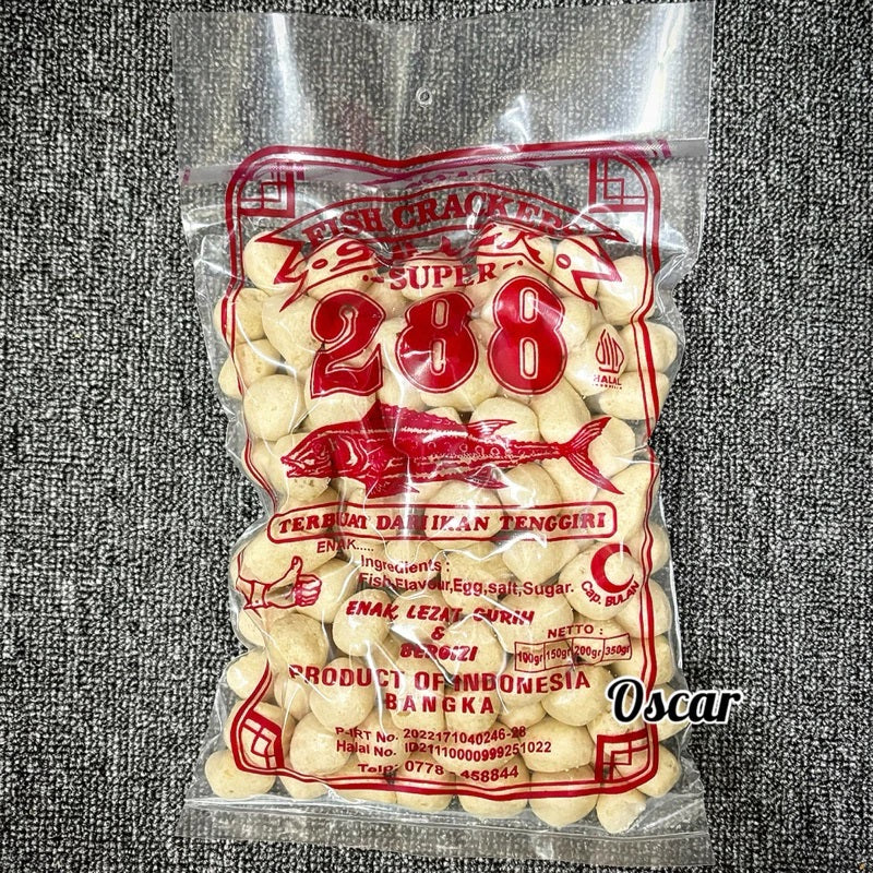 KERUPUK IKAN TENGIRI Cap 288 Fish Crackers OR Cap Ayam Jago OR Cap Pagoda Mas (SG)