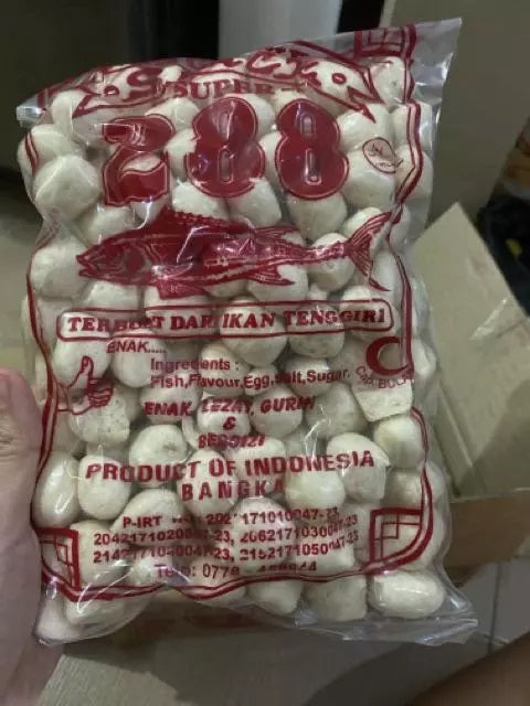 KERUPUK IKAN TENGIRI Cap 288 Fish Crackers OR Cap Ayam Jago OR Cap Pagoda Mas (SG)