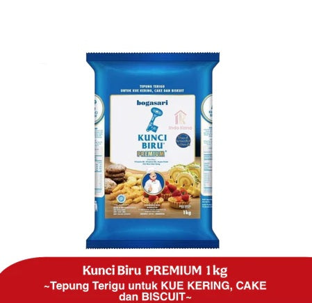 BOGASARI Tepung Terigu Segitiga Biru, Kunci Biru, Cakra Kembar 1 KG (SG)