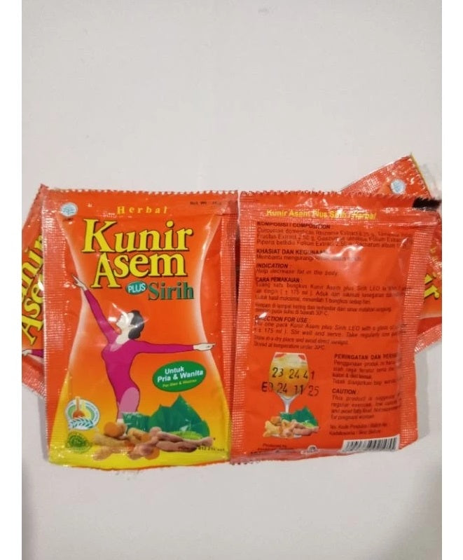 KUNIR ASEM PLUS SIRIH 1 BOX ISI 5 - MENGURANGI LEMAK (SG)