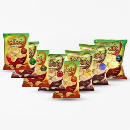 Kusuka Keripik Singkong Cassava Chips 60 Gr OR 180 Gr (SG)
