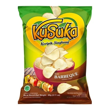 Kusuka Keripik Singkong Cassava Chips 60 Gr OR 180 Gr (SG)