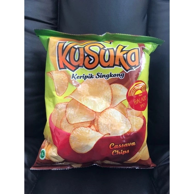 Kusuka Keripik Singkong Cassava Chips 60 Gr OR 180 Gr (SG)