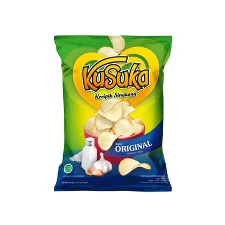 Kusuka Keripik Singkong Cassava Chips 60 Gr OR 180 Gr (SG)