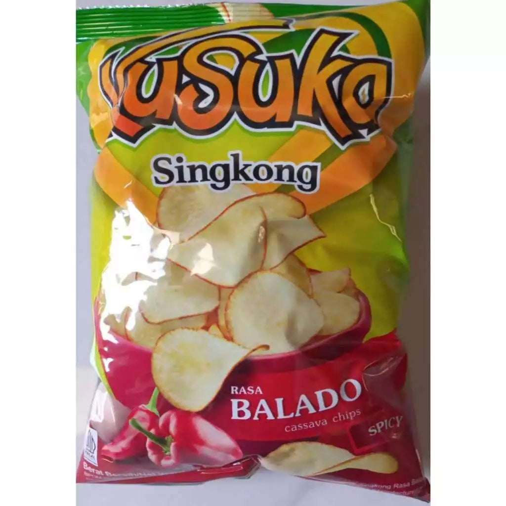 Kusuka Keripik Singkong Cassava Chips 60 Gr OR 180 Gr (SG)
