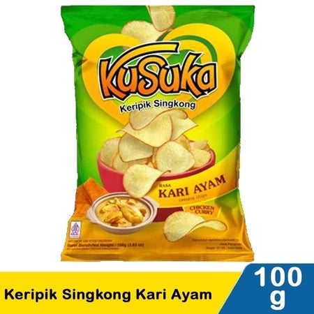 Kusuka Keripik Singkong Cassava Chips 60 Gr | 100Gr | 180 Gr (SG)