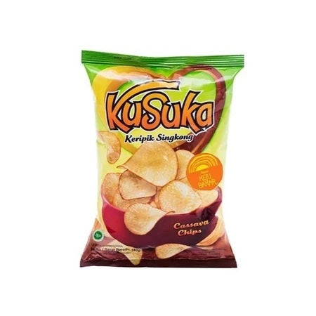 Kusuka Keripik Singkong Cassava Chips 60 Gr OR 180 Gr (SG)
