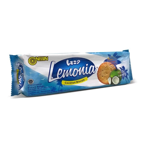 Nissin LEMONIA Biskuit Lemon Coconut Chocolate Cookies 130 Gr (SG)