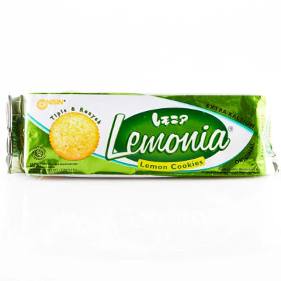 Nissin LEMONIA Biskuit Lemon Coconut Chocolate Cookies 130 Gr (SG)