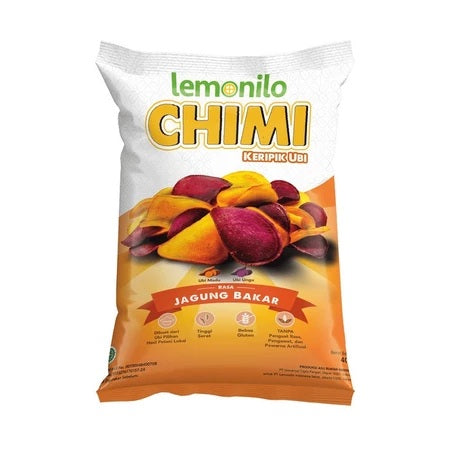 CHIMI Lemonilo Keripik Ubi 40GR rasa jagung bakar dan karamel mentega (SG)