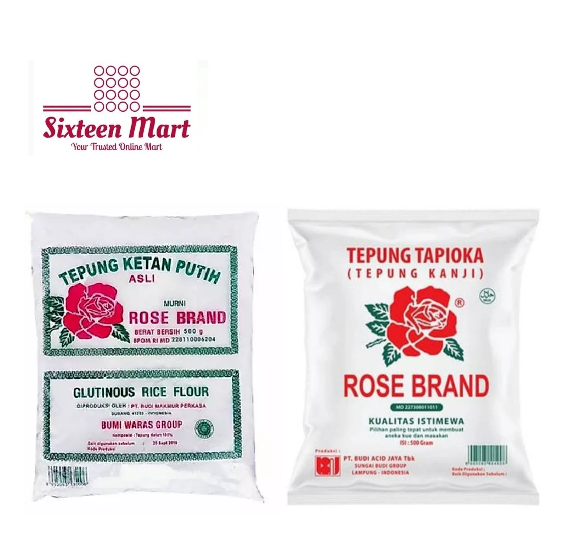 ROSE BRAND Tepung Tapioca - Ketan Putih - Glutinous Rice - HALAL (SG)