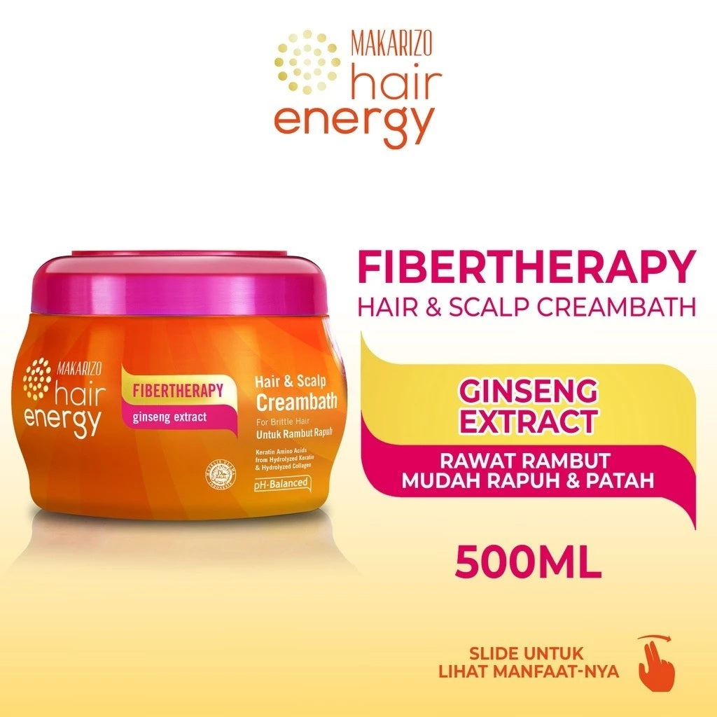 MAKARIZO Hair Energy Fibertherapy Hair & Scalp Creambath Complete All Varian (SG)