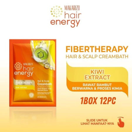 MAKARIZO SACHET Hair Energy Hair & Scalp Creambath Fibertherapy Sachet Masker Rambut | Krimbat Saset BUNDLE PER BOX (SG)