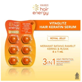 Makarizo Hair Energy VITAGLITZ Hair Keratin Serum BUNDLE per BOX (SG)