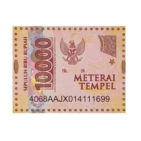 Authentic Materai 10000 POS INDONESIA (SG)