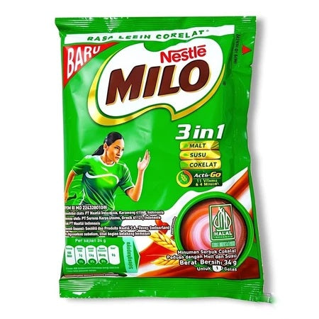 Nestle MILO 3in1 per pack renteng 10 pcs sachet (SG)