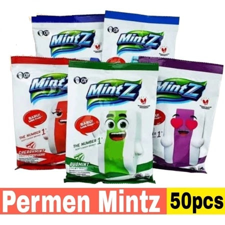 Permen Lunak MINTZ Soft Candy Rasa Cherry Mint pack isi 50