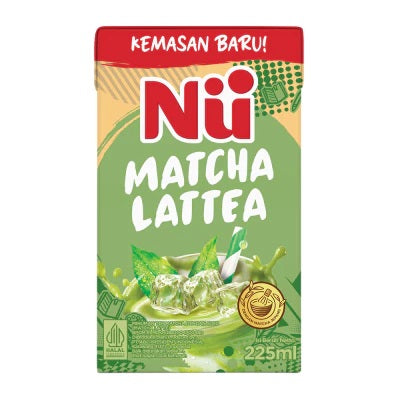 Nu Green Tea Minuman Matcha Lattea / Choco Hazeltea 225 ML Bundle CTN 24 PCS (SG)