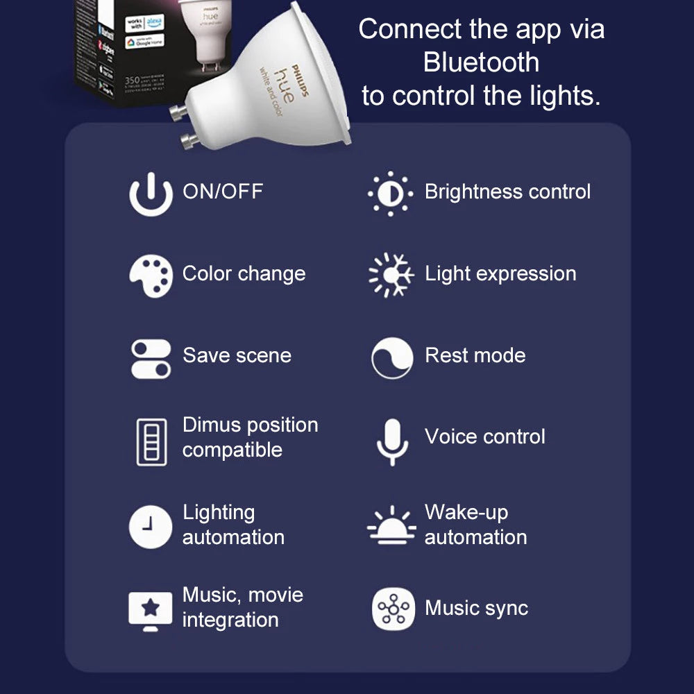 Philips Hue GU10 White Ambience LED Smart Sport Light Bluetooth (SG)