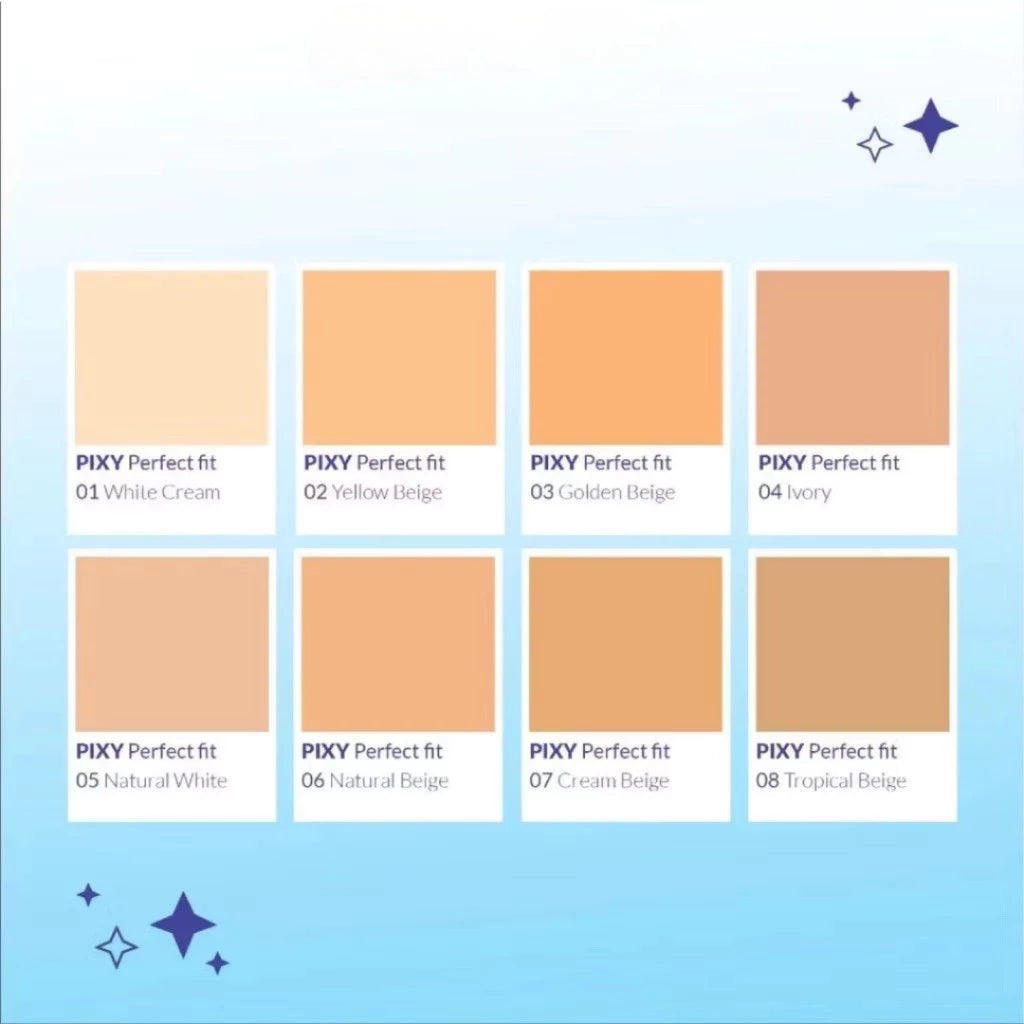Pixy Two Way Cake Perfect Fit Set Collection Full Refill Matte UV Whitening (SG)