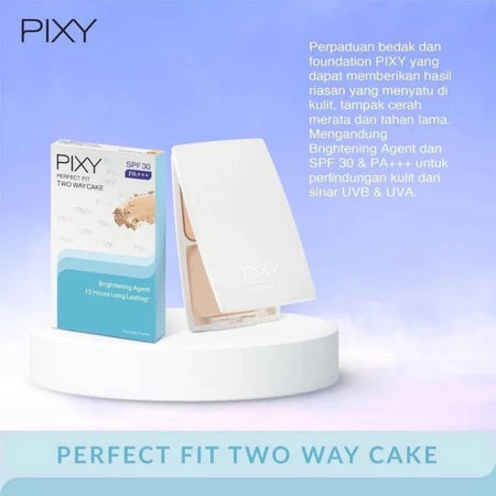 Pixy Two Way Cake Perfect Fit Set Collection Full Refill Matte UV Whitening (SG)
