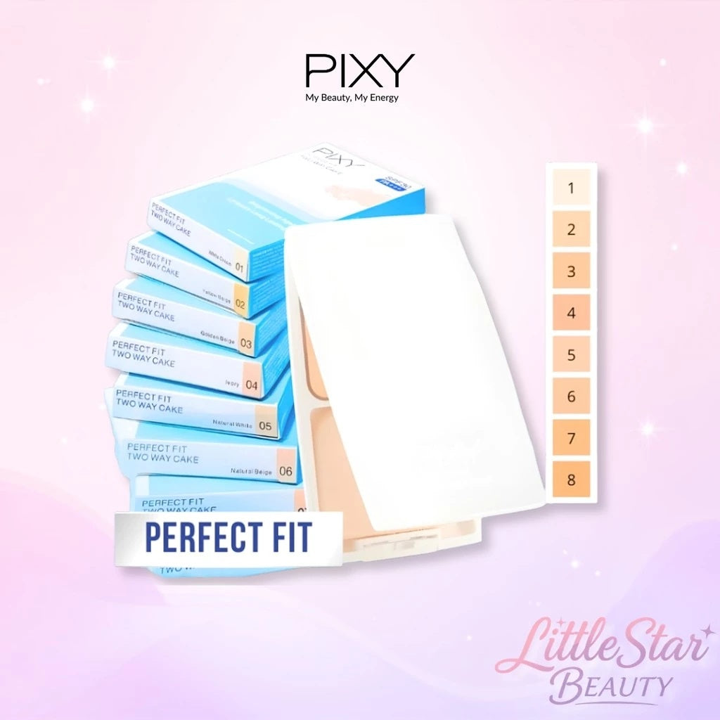 Pixy Two Way Cake Perfect Fit Set Collection Full Refill Matte UV Whitening (SG)