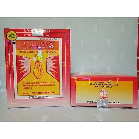 Jamu Lancar Haid Poesoko / Pusaka Djawi cap Kates isi 10 sachet (SG)