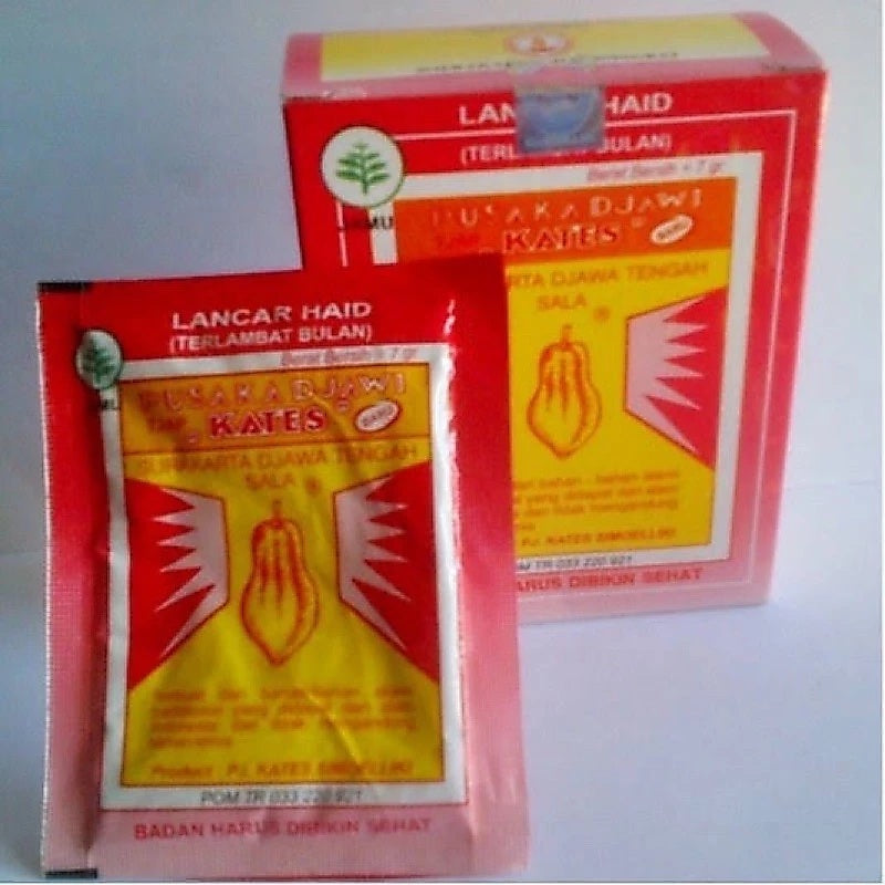 Jamu Lancar Haid Poesoko / Pusaka Djawi cap Kates isi 10 sachet (SG)