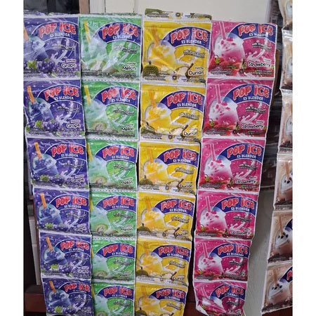 POP ICE Blended Milk Shake Powder 1 Renteng / 10pcs Best Varian Flavour (SG)