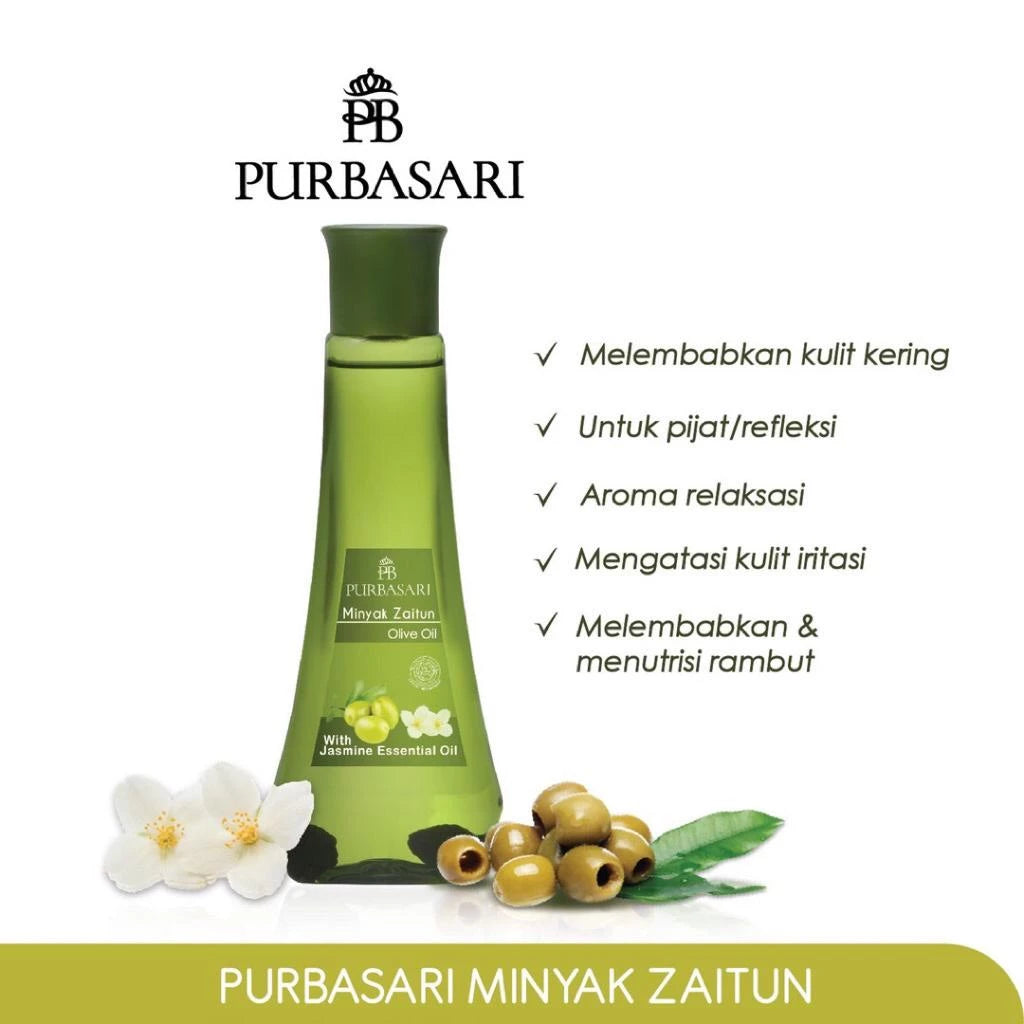 PURBASARI Minyak Zaitun - Olive Oil With Jasmine Essential Oil 150ml (SG)